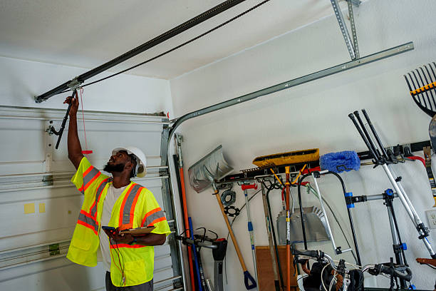 Professional Garage Door Panel Replacement technician working in Leelanau County County, MI